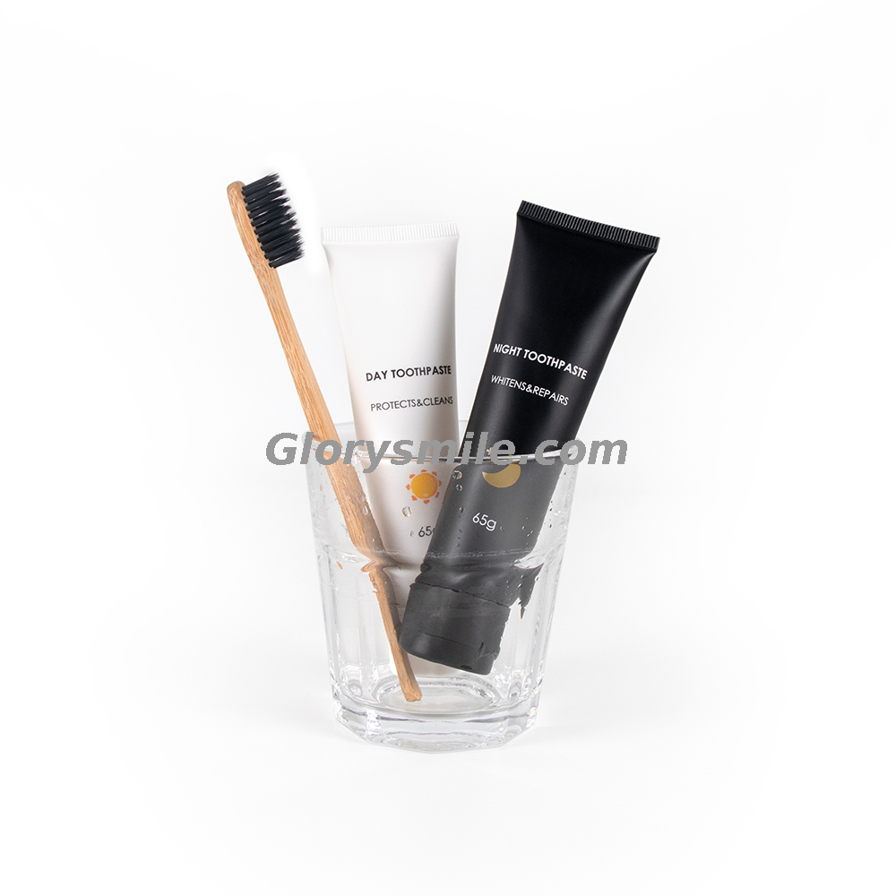 GlorySmile Aktivierte Kohle-Tag & Nacht-Zahnpasta-Kits für Zahnaufhellung